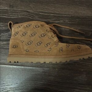 UGG Tan Logo Pattern Boots